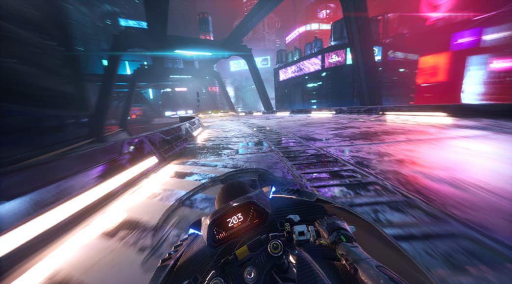 A hardcore FPP slasher set in a post-apocalyptic cyberpunk future. Become the ultimate cyber ninja and prepare for epic boss fights, improved skills, new story mode, and captivating synthwave soundtrack.