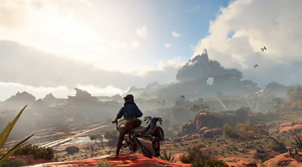 Play as Kay Vess, a scoundrel seeking freedom and the means to start a new life, along with her companion Nix. Fight, steal, and outwit your way through the galaxy’s crime syndicates as you join the galaxy’s most wanted.