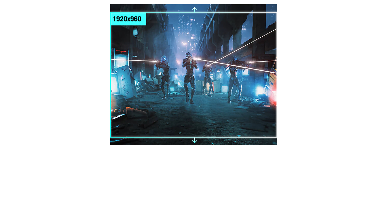 The aspect ratio can be set to show a square equivalent image.