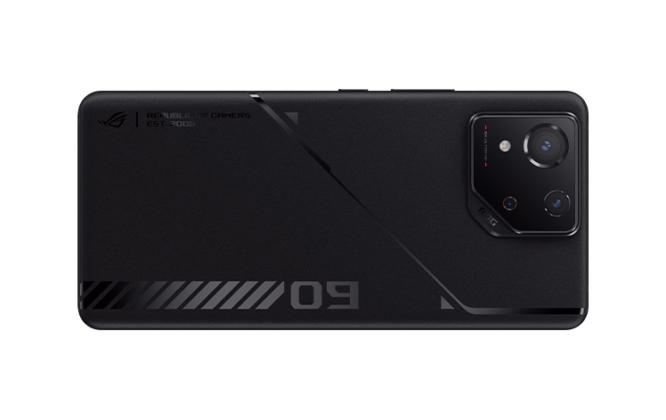 A ROG Phone 9 Pro with AniMe Vision display is shining. Background features Elysia artwork with text promoting the exclusive AniMe Vision theme collaboration.