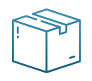 Ícone de uma caixa de papelão simples, representando a embalagem em massa das placas-mãe CSM.
