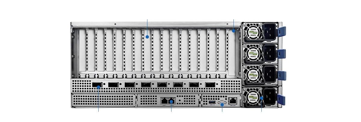 This is a line graph that helps people understand the locations of the key components on this server.