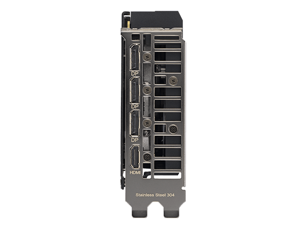 Head-on view of I/O port bracket
