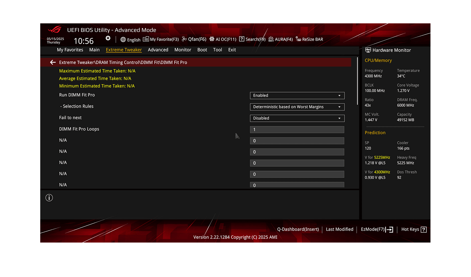 DIMM Fit / DIMM Fit Pro UI