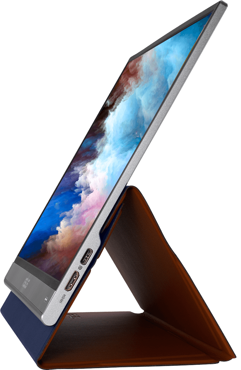 ZenScreen OLED MQ13AH 是一款超薄且超輕量的可攜式螢幕。