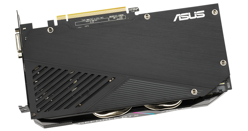 ASUS Dual GeForce RTX 2060 EVO Grafikkarten-Backplate.