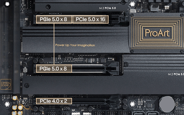 A ProArt X670E-Creator WiFi está preparada para PCIe 5.0