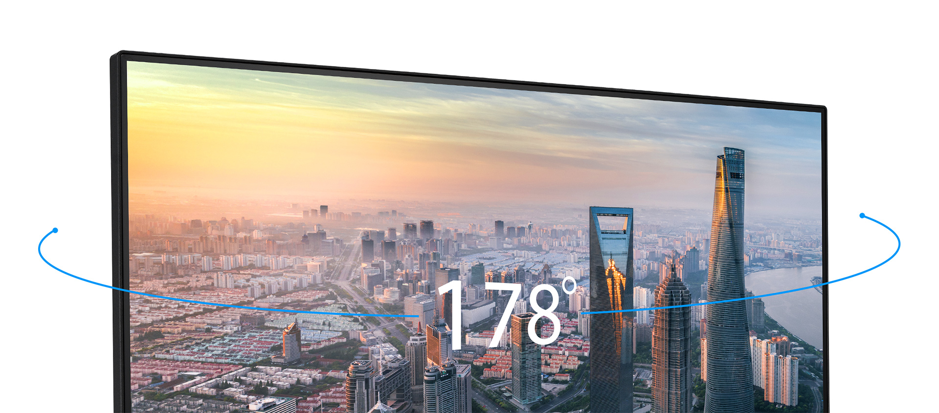 IPS panel features 178 degree viewing angles.