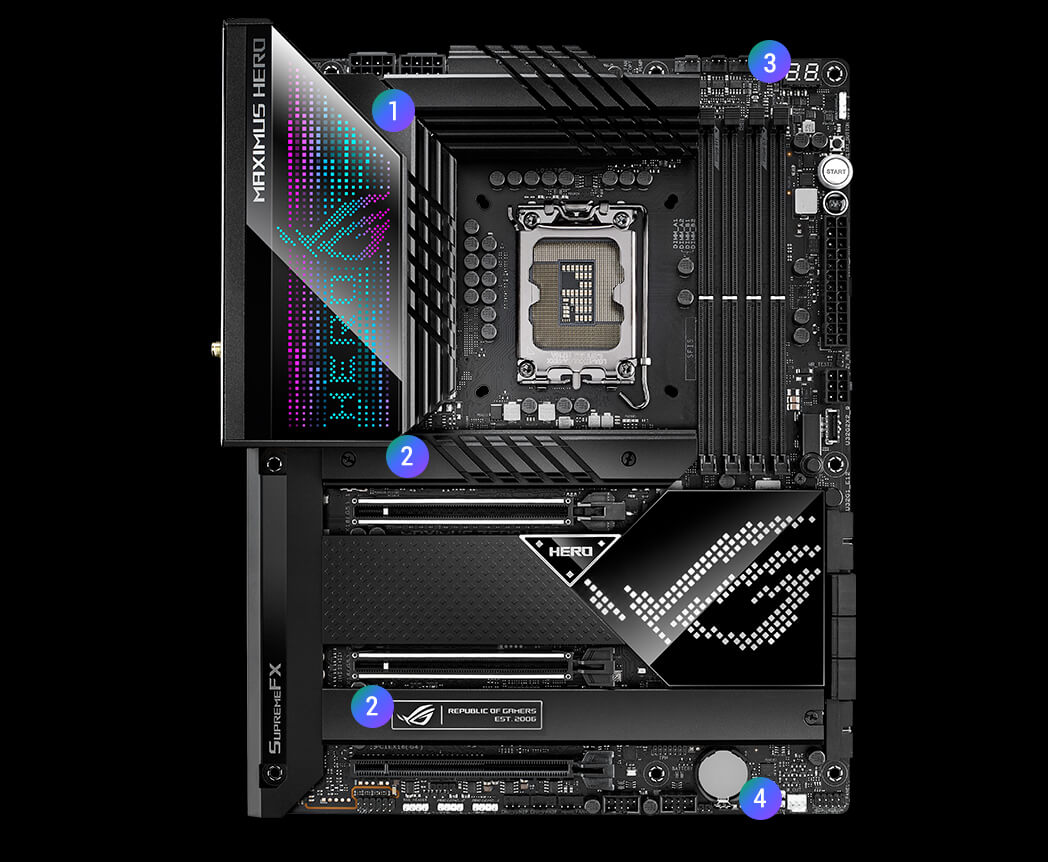 Koelspecificaties van de ROG Maximus Z690 Hero