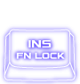 INS FN LOCK key being pressed