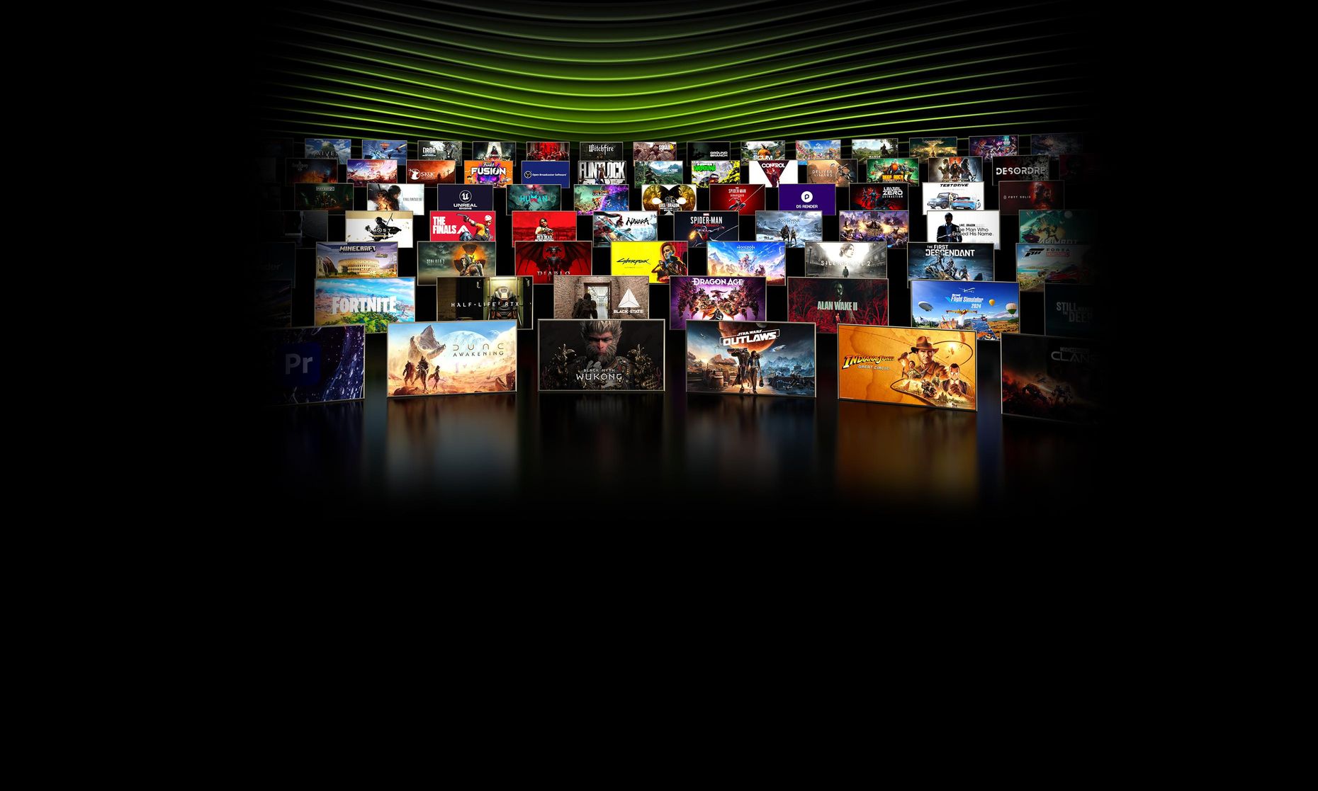 A person wearing a backpack and holding the TUF Gaming A14 in their left hand.