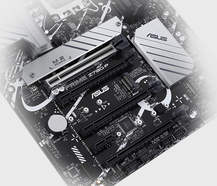 The PRIME Z790-P motherboard supports PCIe 5.0 slot.