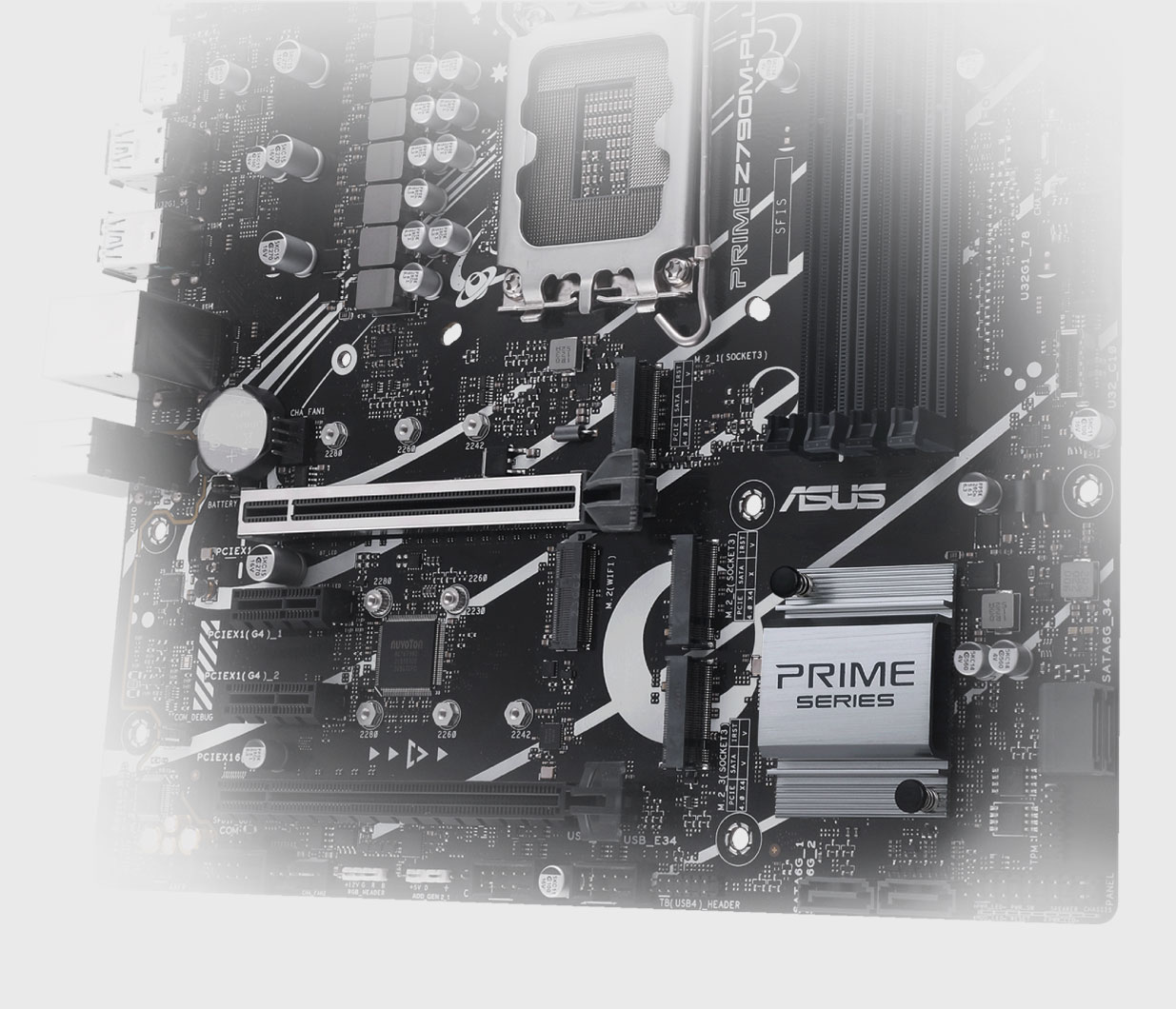 The PRIME Z790M-PLUS-CSM motherboard supports three M.2 slots.