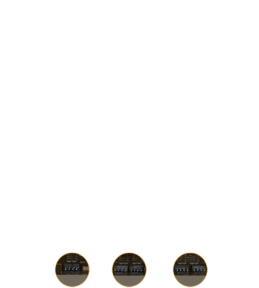 Strix X870E-H chassis fan header locations