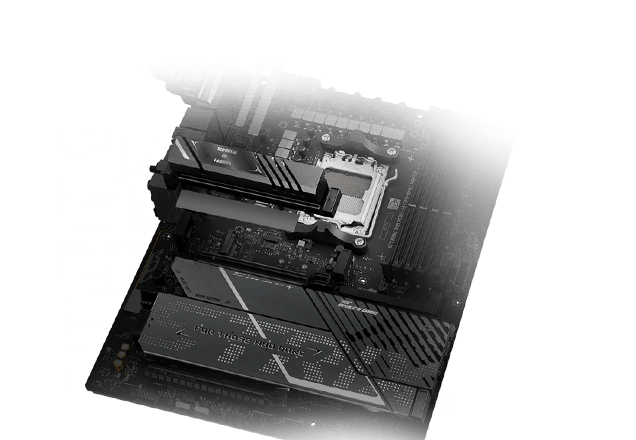 Strix X870E-H M.2 heatsinks and backplate layout