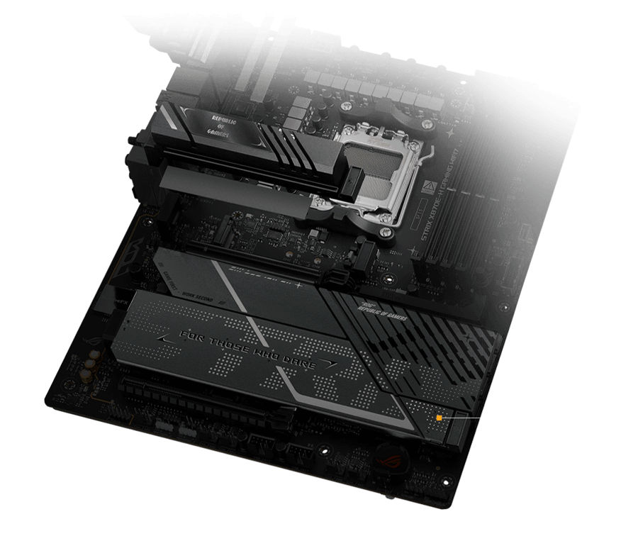 Strix X870E-H M.2 heatsinks and backplate layout
