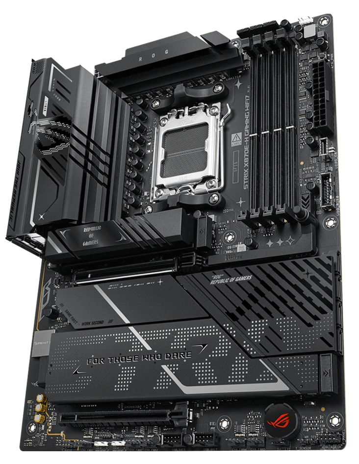 The ROG Strix X870E-H is ready to launch into lightspeed.