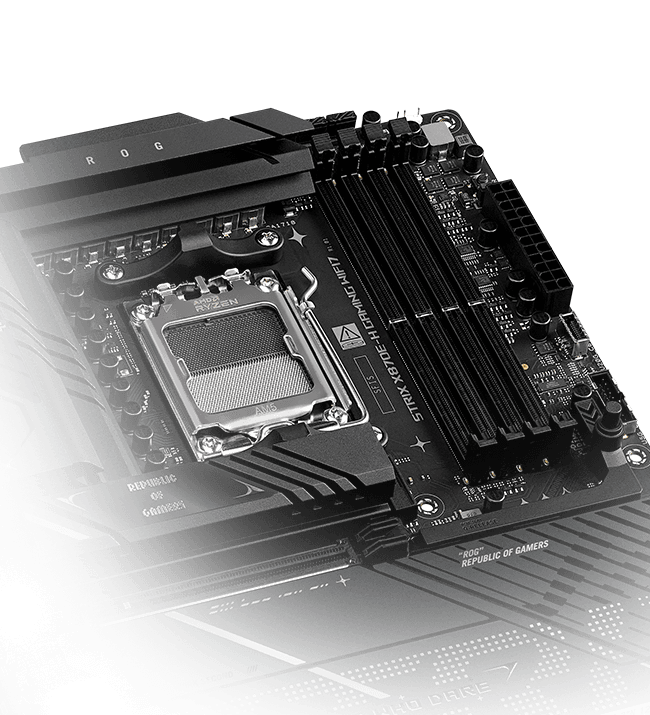 The Strix X870E-H lets you overclock memory up to 8400+ MT/s.