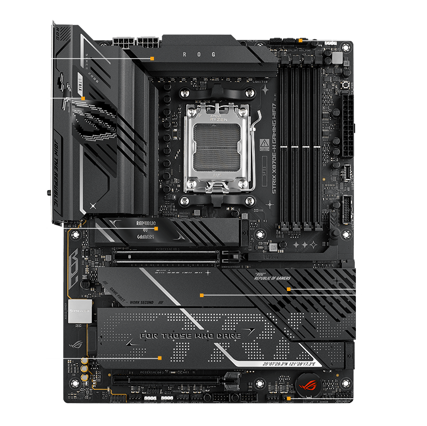 Strix X870E-H cooling specifications
