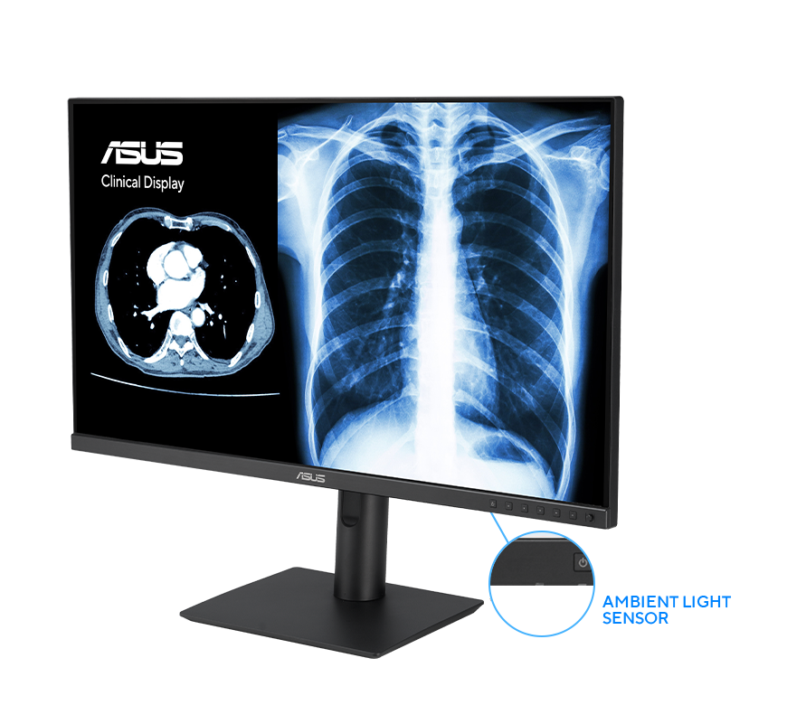 Shows Ambient Light Sensor position on ASUS HealthCare Displays