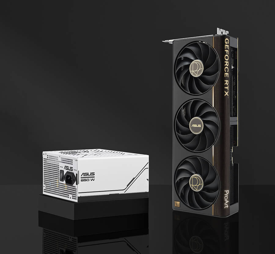 ProArt GeForce RTX 5080 card with ASUS Prime 850W power supply