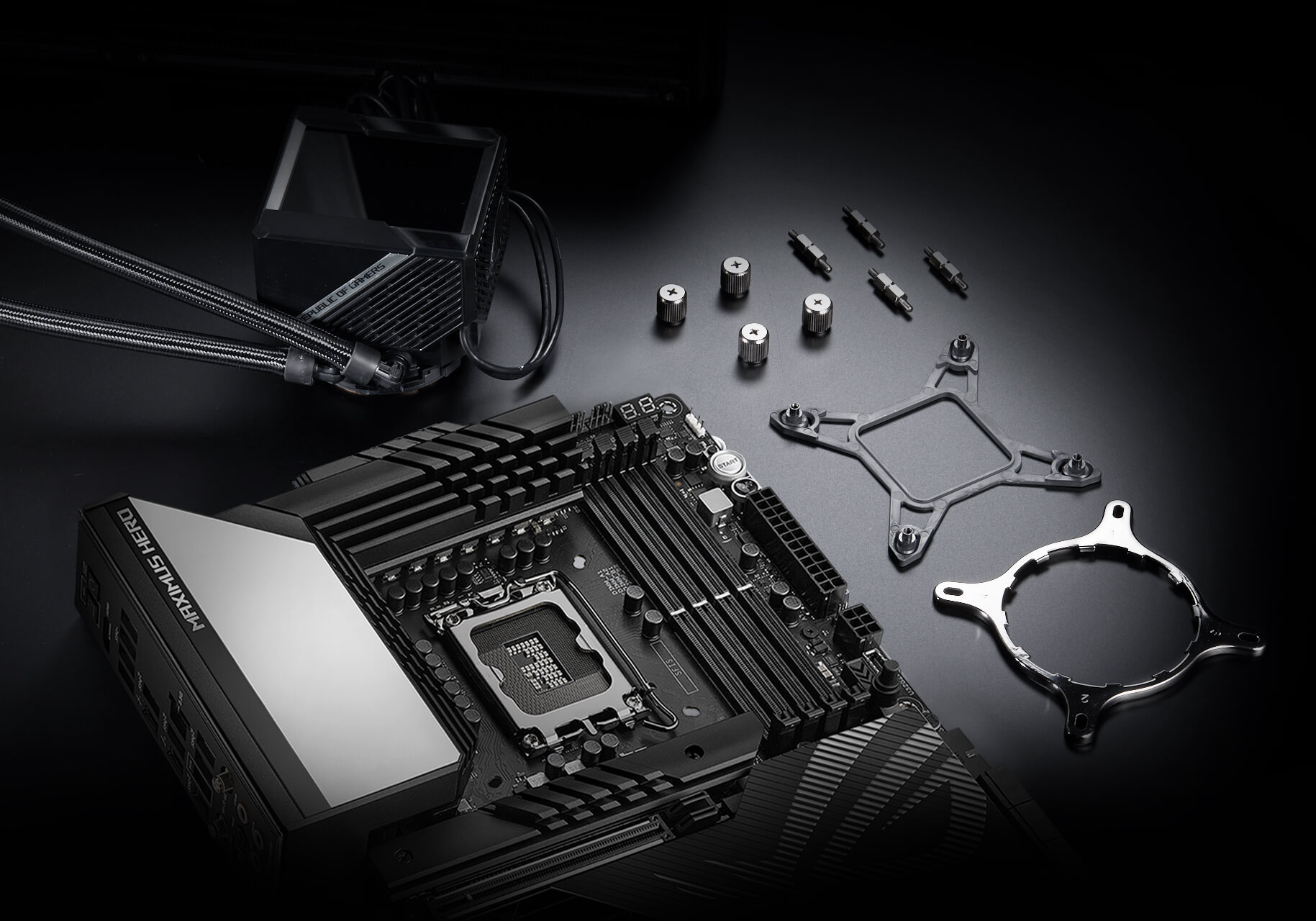 Le ROG Maximus Z790 Hero est compatible avec tous les refroidisseurs AIO d'ASUS.