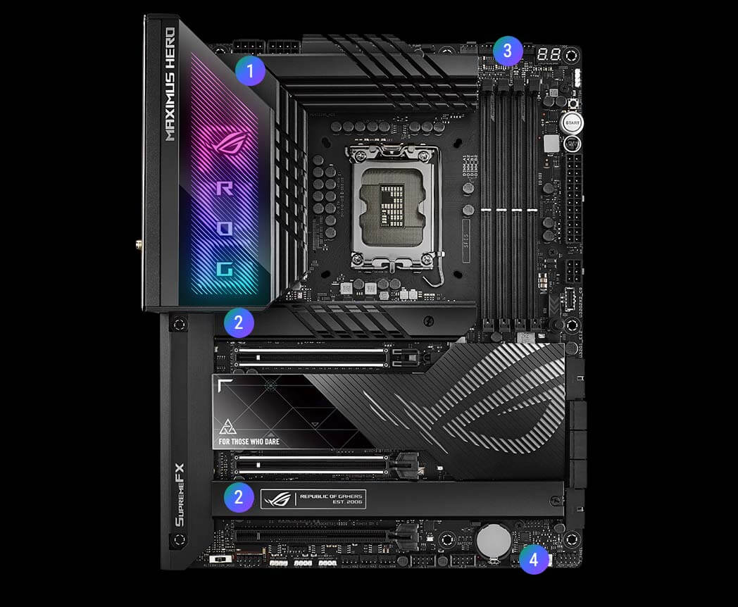 Caractéristiques de refroidissement de la ROG Maximus Z790 Hero