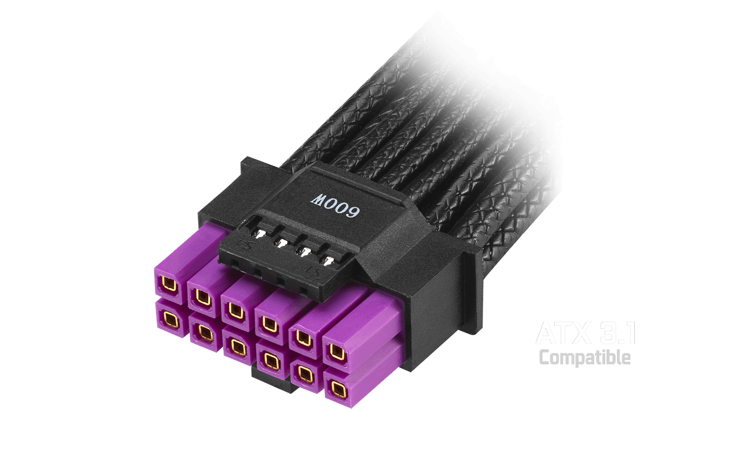 Closeup of ATX 3.0/3.1 cable connector