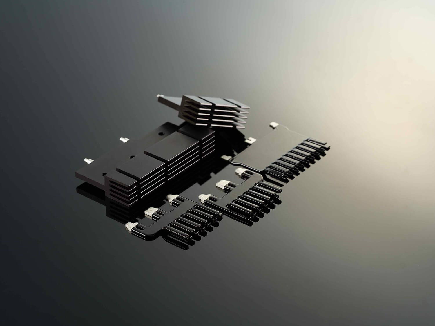 Assorted extruded aluminum heatsinks