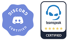 Discord and TeamSpeak Certified logo