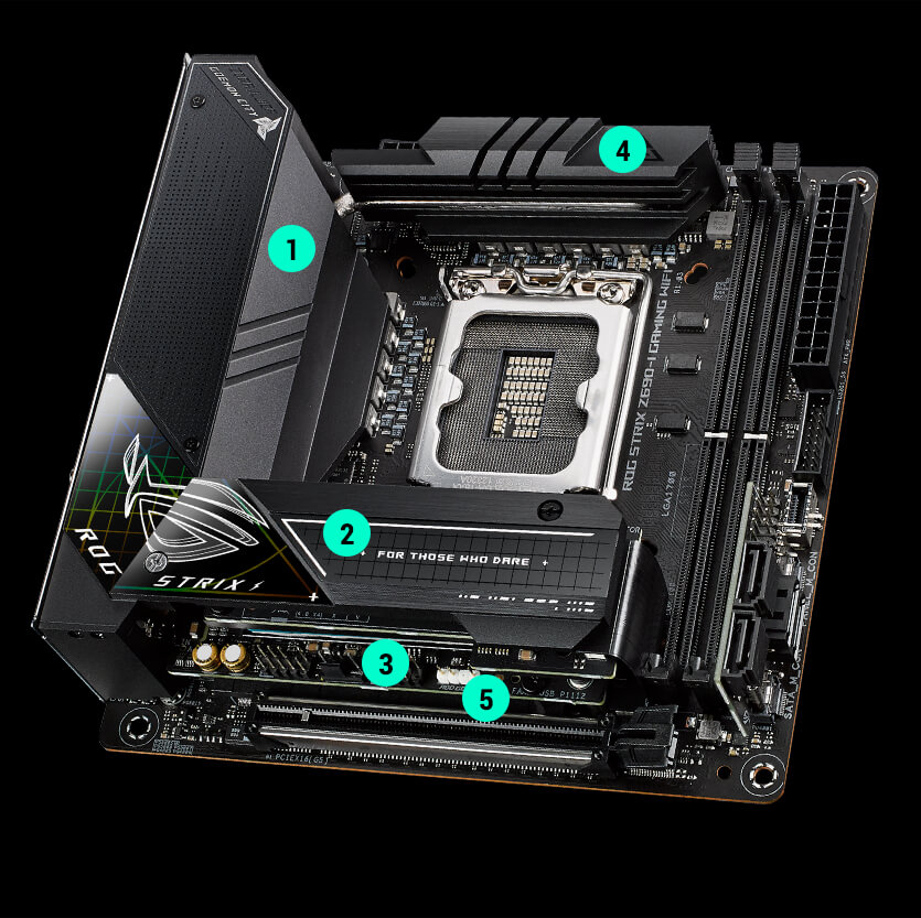  Intel Core i5-12600K Desktop Processor & ASUS ROG Strix Z690-I  Gaming WiFi 6E LGA 1700 (Intel 12th Gen) Mini-ITX Gaming Motherboard :  Electronics