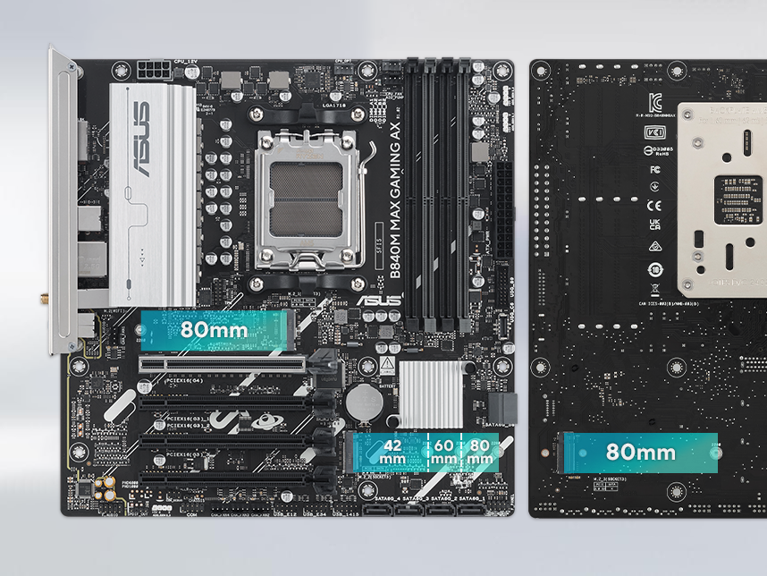 Graphic depicting different M.2 slots on a motherboard.