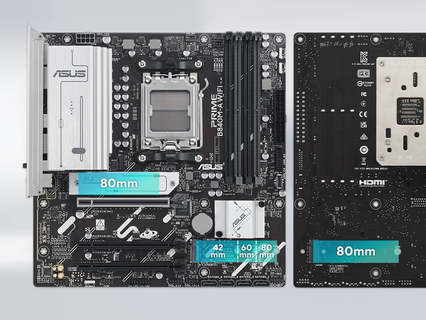 Graphic depicting different M.2 slots on a motherboard.