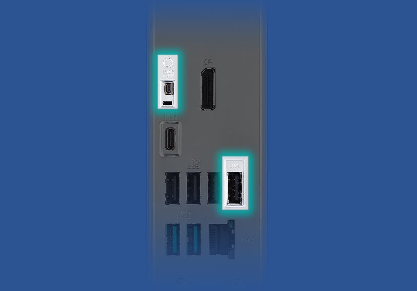 Graphic depicting the PRIME B840M-A WIFI BIOS FlashBack feature.