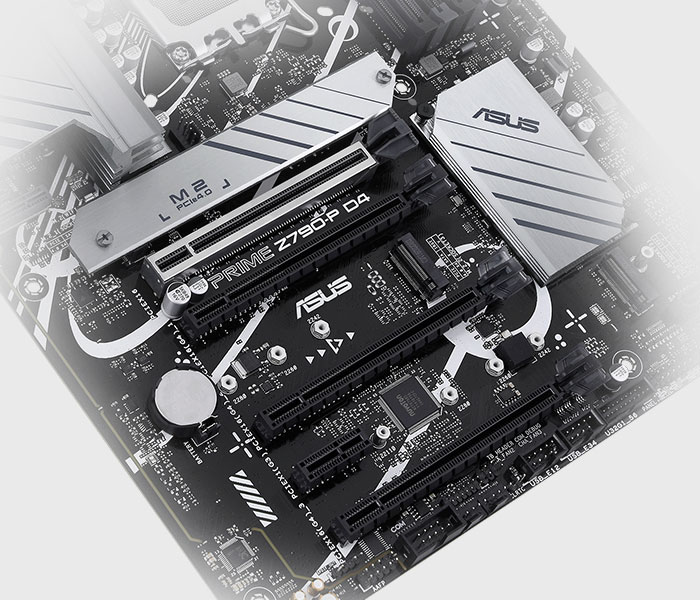 Bo mạch chủ PRIME Z790-P D4-CSM hỗ trợ khe cắm PCIe 5.0.