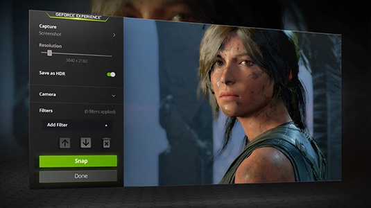 Geforce Experience user interface
