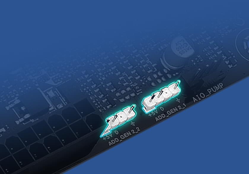 Image depicting PRIME Z890-P WIFI-CSM ARGB connectors. 