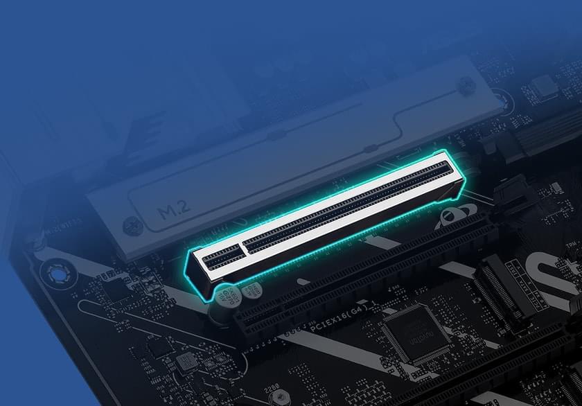 Graphic depicting the PRIME Z890-P WIFI-CSM SafeSlot feature. 