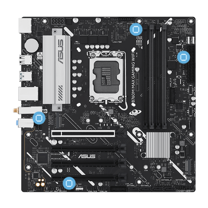 ASUS motherboard with smart protection image