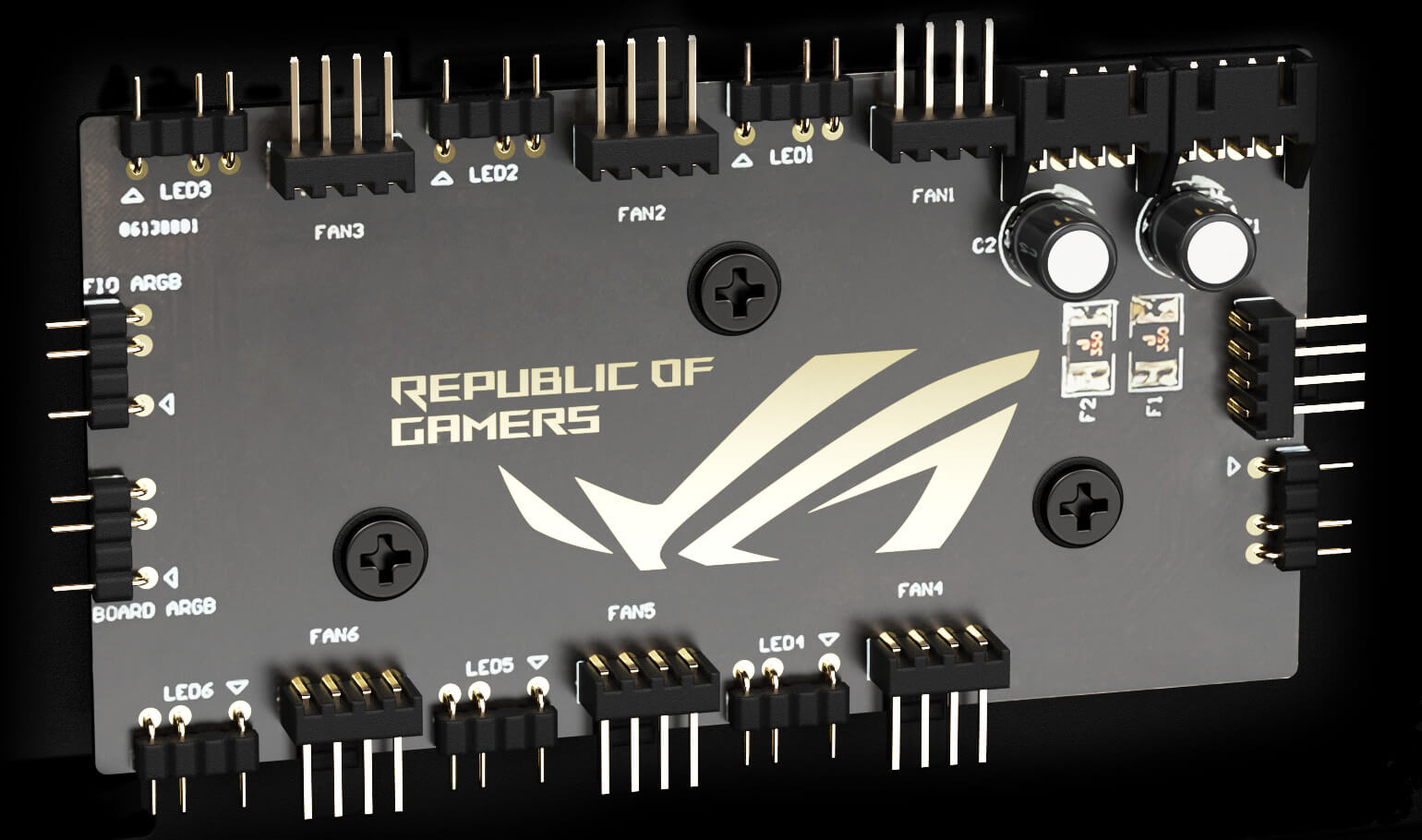 integrated ARGB and fan hub of ROG Hyperion GR701 BTF Edition