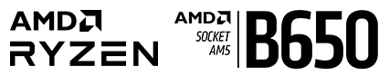 Logos de RYZEN AMD, ZÓCALO AMD AMS B650