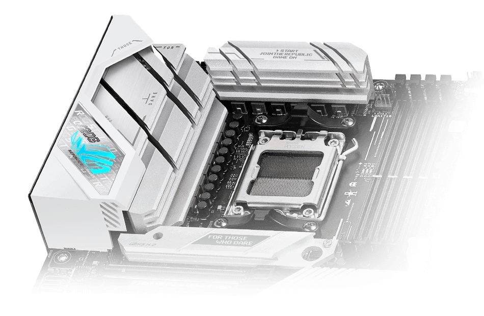ROG Strix B650-A stroomontwerp lay-out