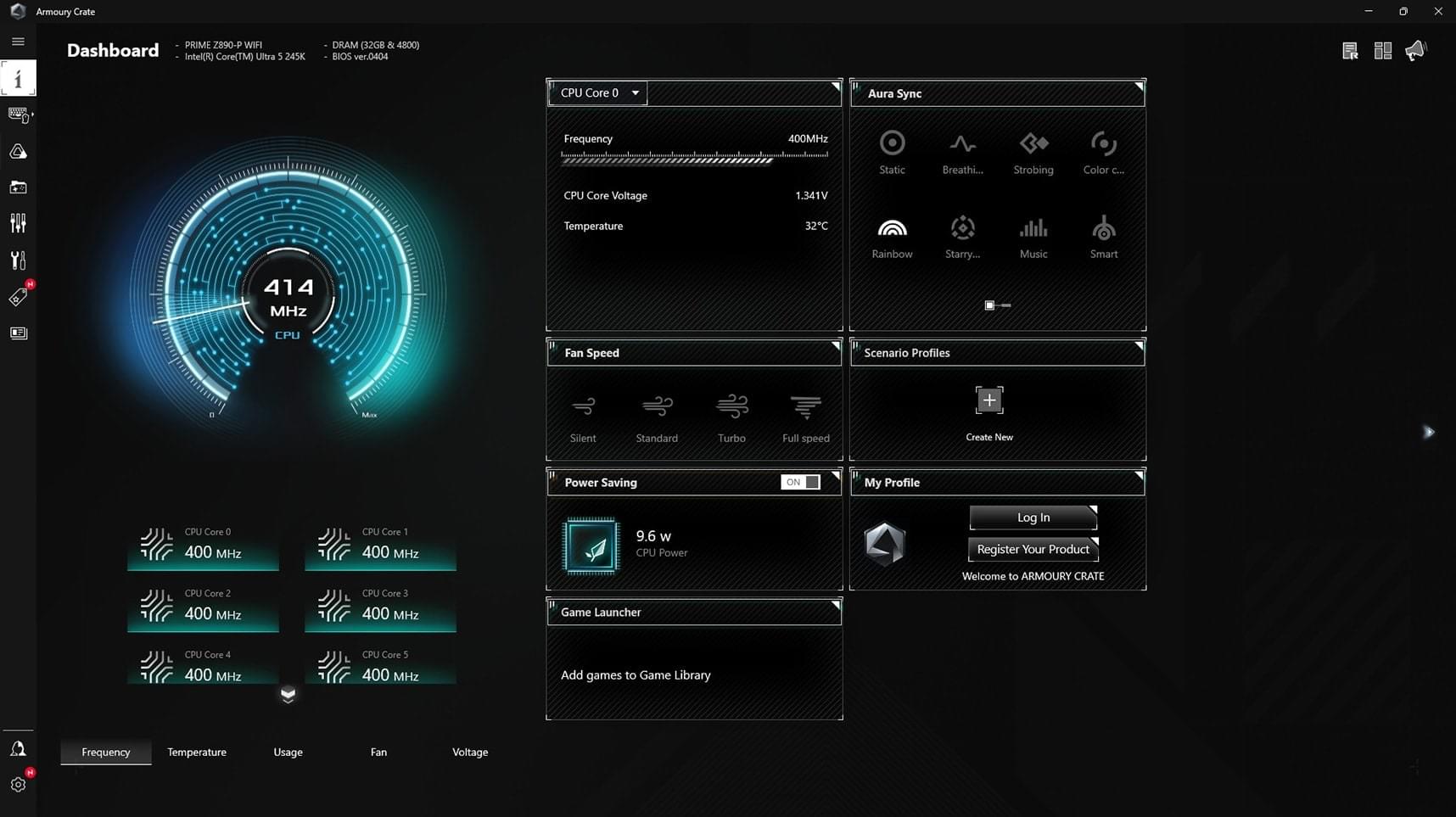 Armoury Crate Dashboard