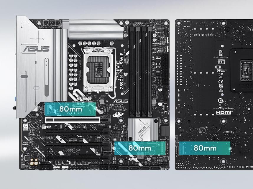 Graphic depicting different M.2 ​​​​slots on a motherboard.