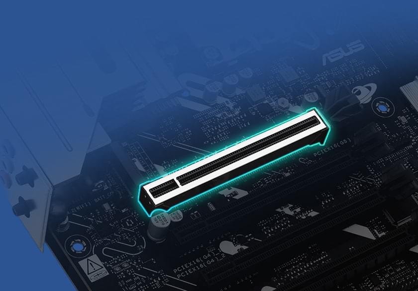 Graphic depicting the PRIME Z890M-PLUS WIFI-CSM SafeSlot feature.