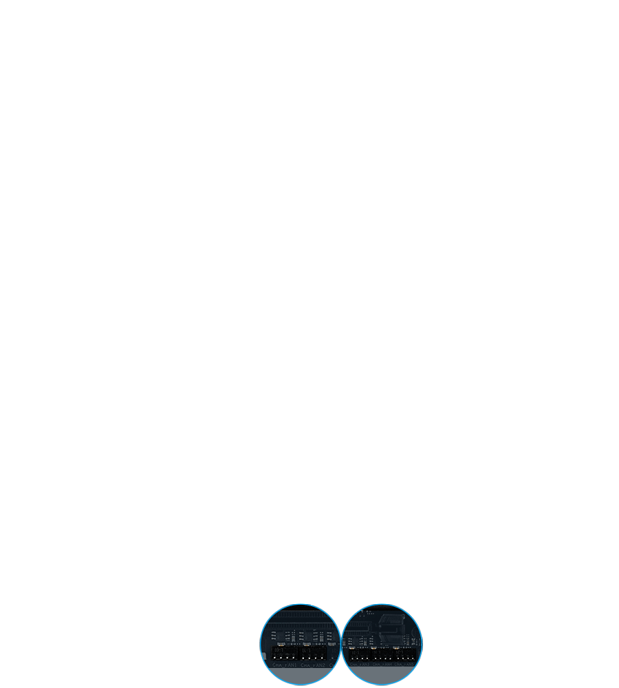 Emplacement des connecteurs de ventilateur du châssis Strix Z890-F