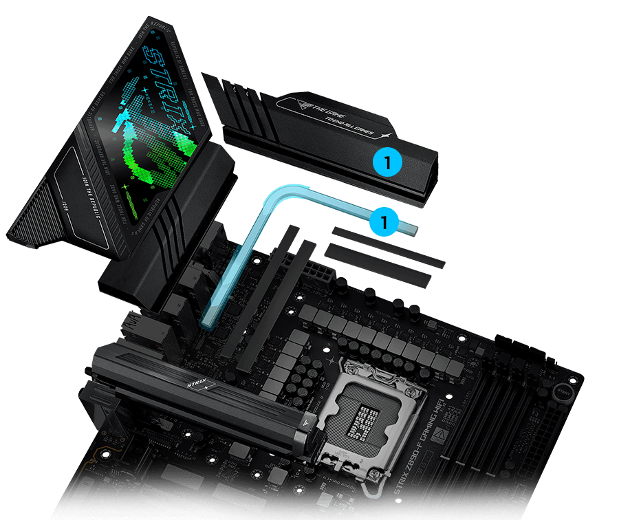 Disposition de la conception du refroidissement du VRM de la Strix Z890-F