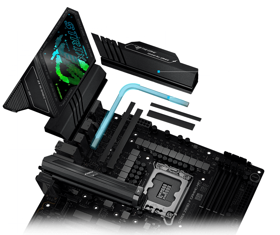 Disposition de la conception du refroidissement du VRM de la Strix Z890-F