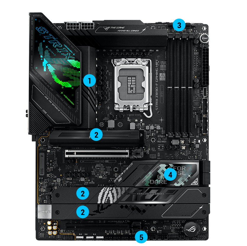 Strix Z890-F cooling specifications