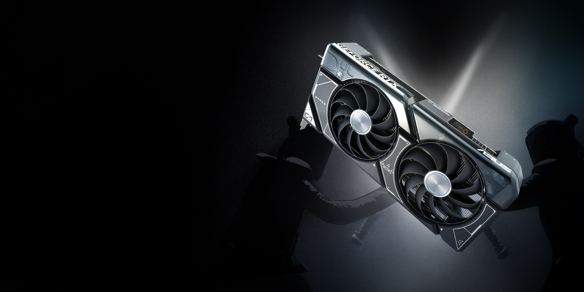 Frontansicht der ASUS Dual GeForce RTX 4070 Grafikkarte